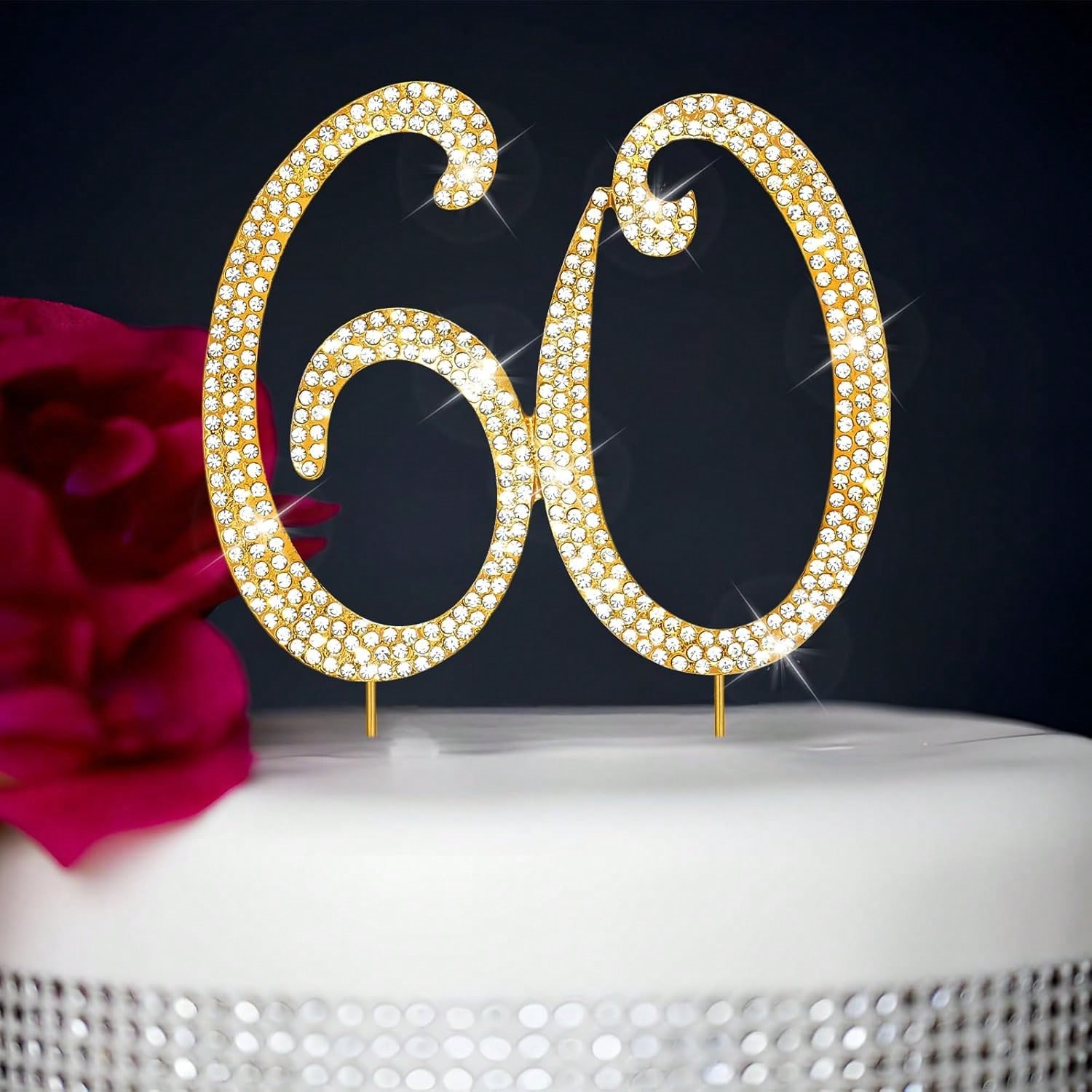 Candle Making Workshop - Large Gold Rhinestone Number Cake Topper