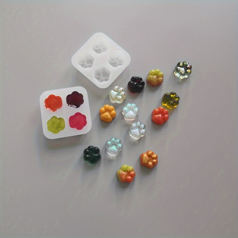 Candle Making Factory - 1Cat Paw Pattern Silicone Mold Set-4A