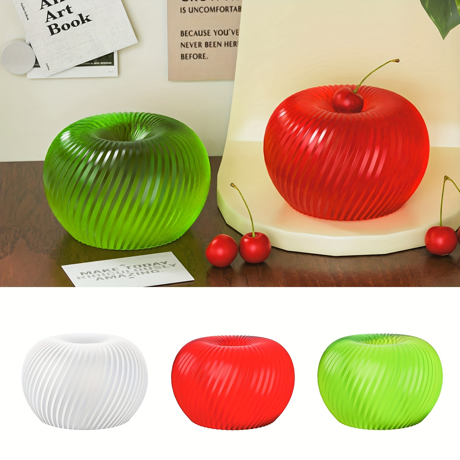 Candle Making Factory - A trendy red apple silicone mold