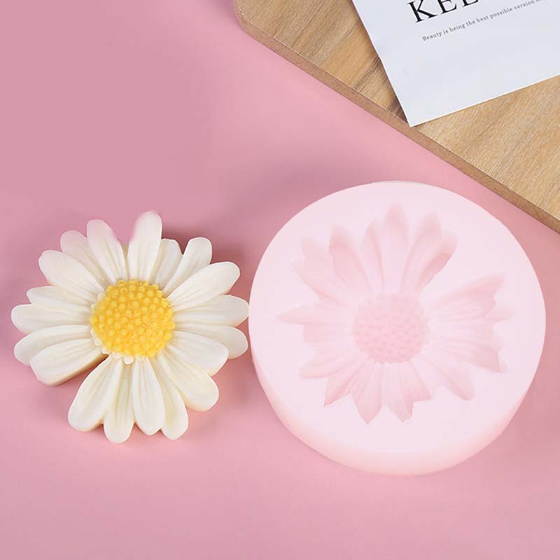Candle Making Easy - DIY Candle Silicone Mold Daisy Chamomile
