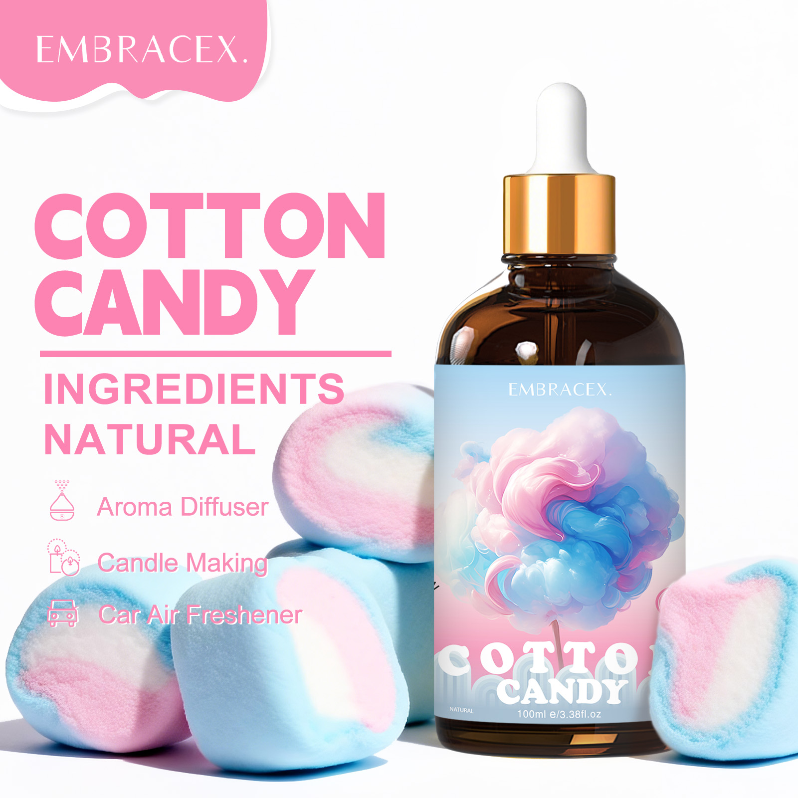 100ml Cotton Candy Essential O - Candle Making Oils 评论和价格