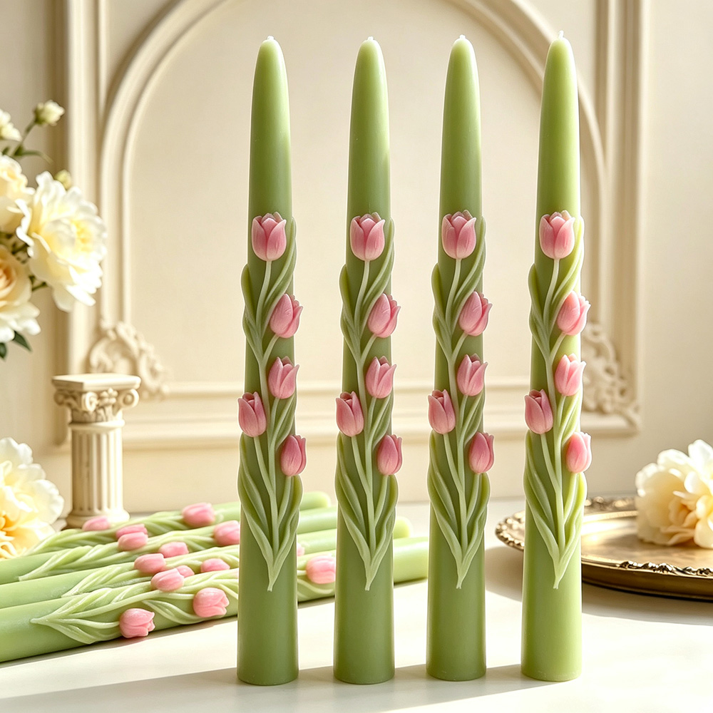 Long Pole Flower Taper Candle  - Candle Making Easy 评论和价格