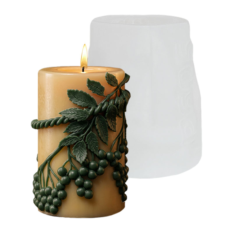 Vine Green Leaf Berry Relief-S - Candle Making Vinings 评论和价格