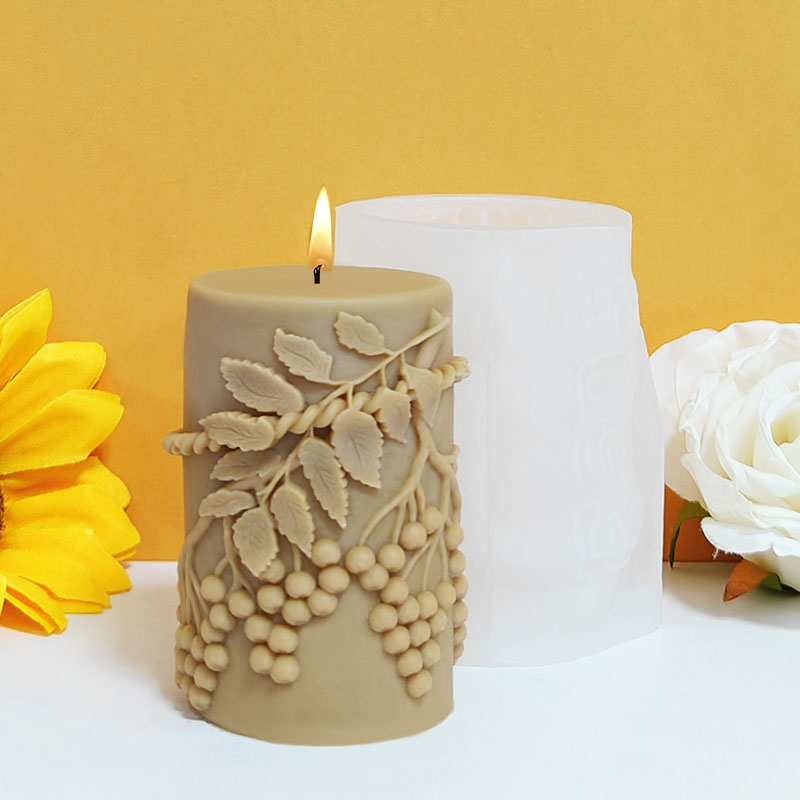 Vine Green Leaf Berry Relief-S - Candle Making Vinings 评论和价格