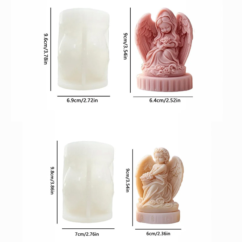 3D cute couple angel candle mo - Candle Making Thermometer 评论和价格