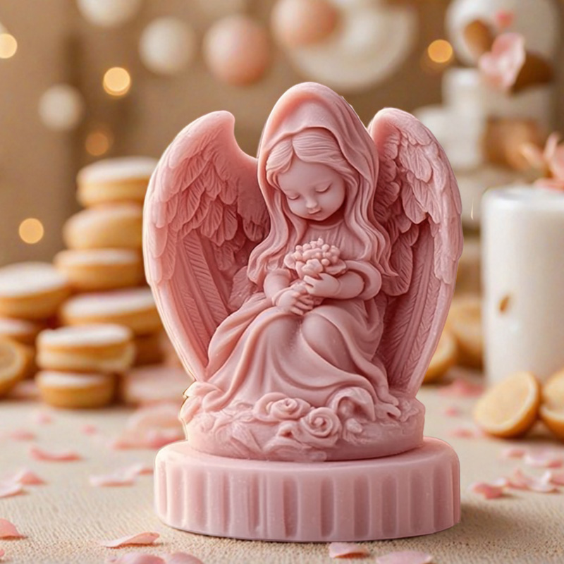 3D cute couple angel candle mo - Candle Making Thermometer 评论和价格