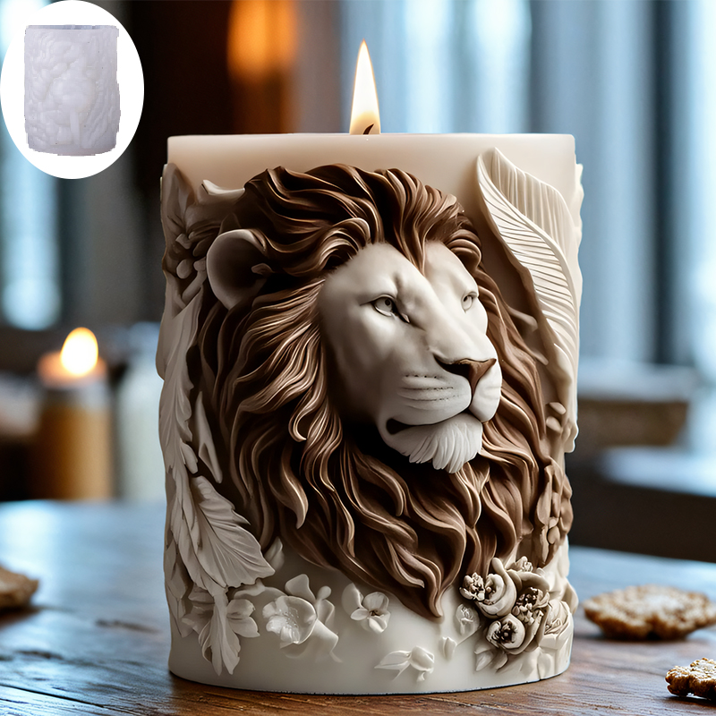 3D Lion Relief Candle Mold - F - Candle Making Thermometer 评论和价格