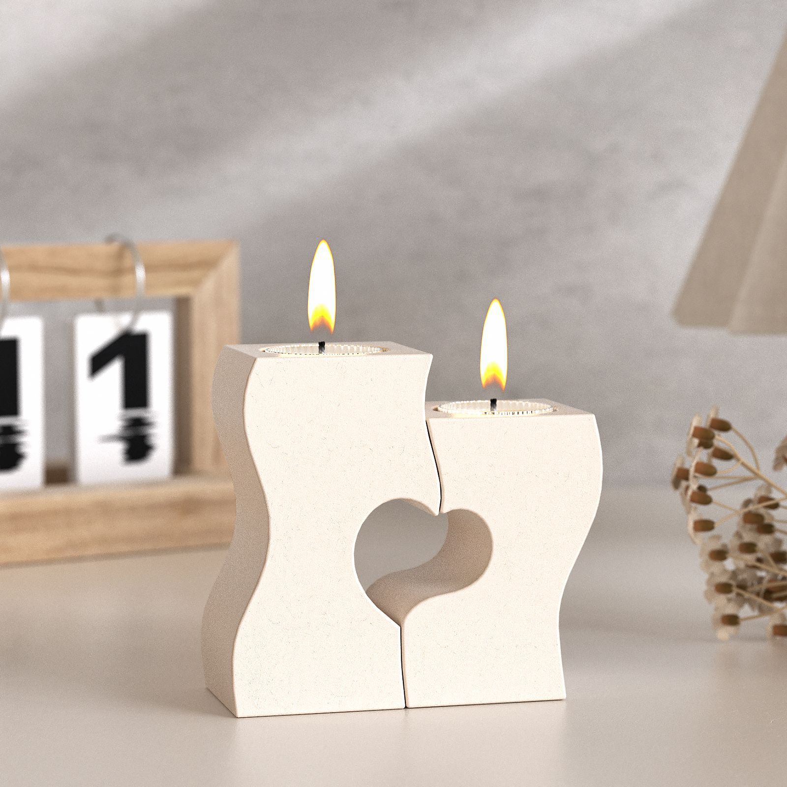 S Heart Candlestick Silicone M - Candle Making Factory 评论和价格