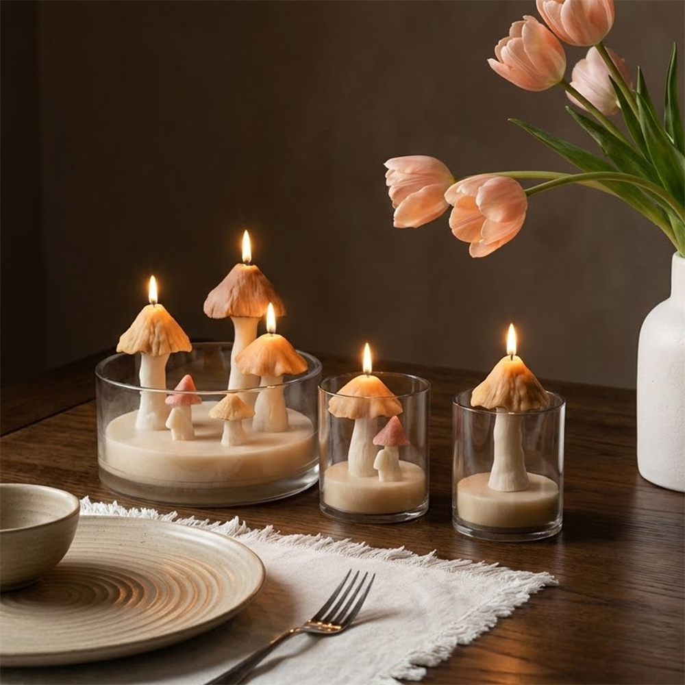 Mushroom Silicone Molds for Ca - Candle Making Soy Wax 评论和价格
