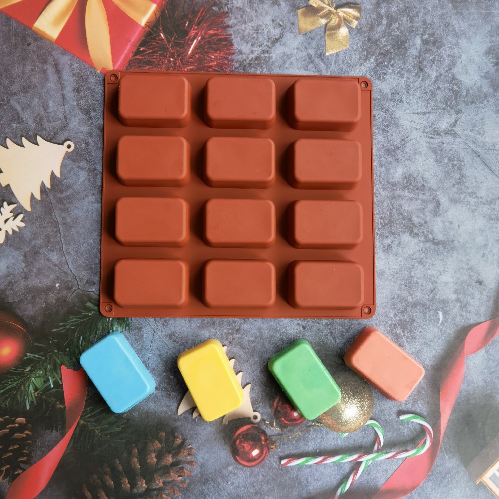 12 Cavity Square Silicone Soap - Candle Making Workshop 评论和价格