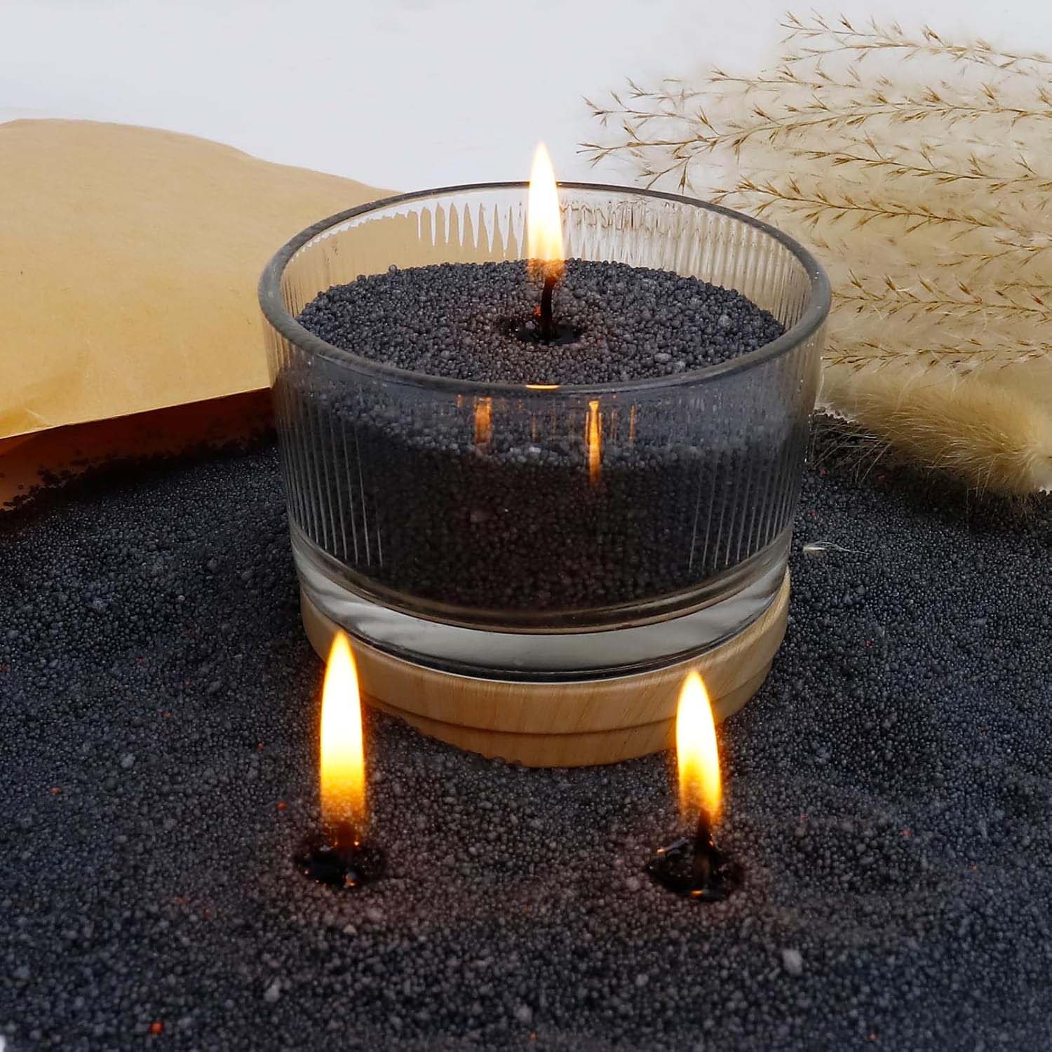 Black Candle Sand with Wick, 2 - Candle Making With Beeswax 评论和价格