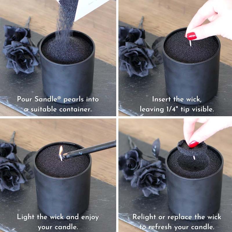 Black Candle Sand with Wick, 2 - Candle Making With Beeswax 评论和价格