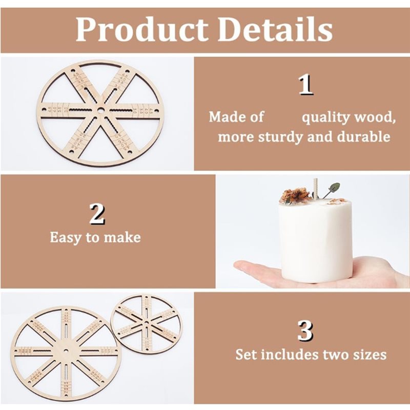 ABUI-Wick Holders 2Pcs Wick Ce - Candle Making Kit Wholesale 评论和价格