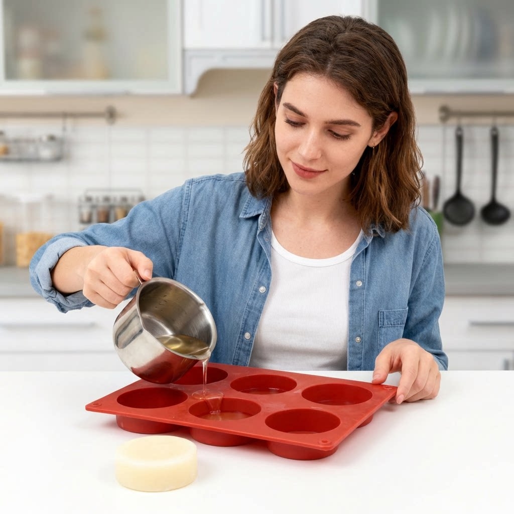 Round Silicone Soap Mold DIY H - Candle Making Factory 评论和价格