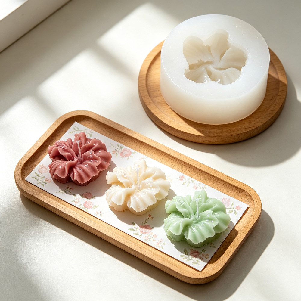2pcs Hibiscus Flower Candle Mo - Candle Making Kit Wholesale 评论和价格