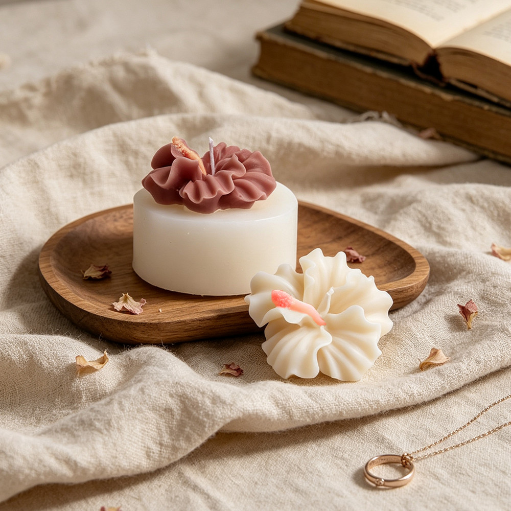 2pcs Hibiscus Flower Candle Mo - Candle Making Kit Wholesale 评论和价格