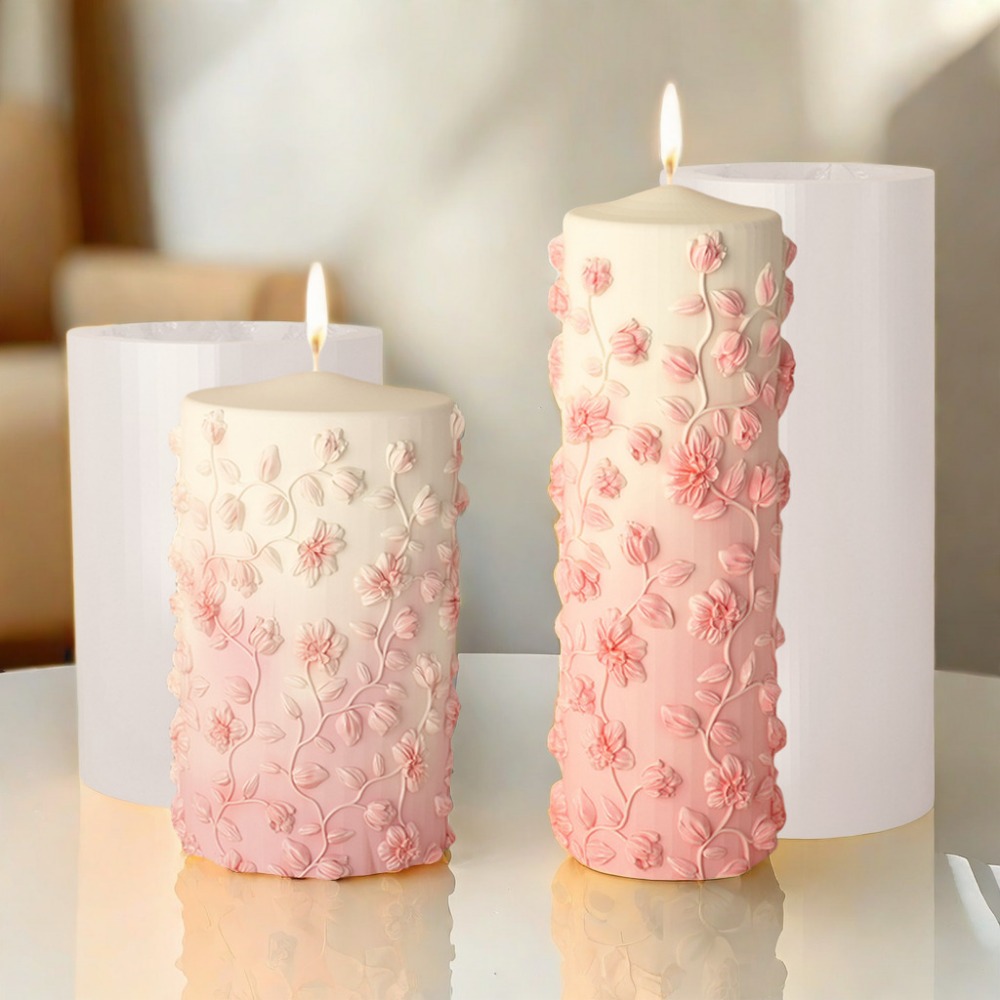 Floral Vine Relief Taper Candl - Candle Making Vinings 评论和价格